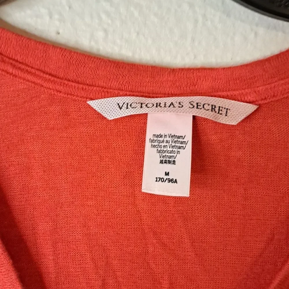 Victorias' Secret red long sleeve sleep shirt size medium